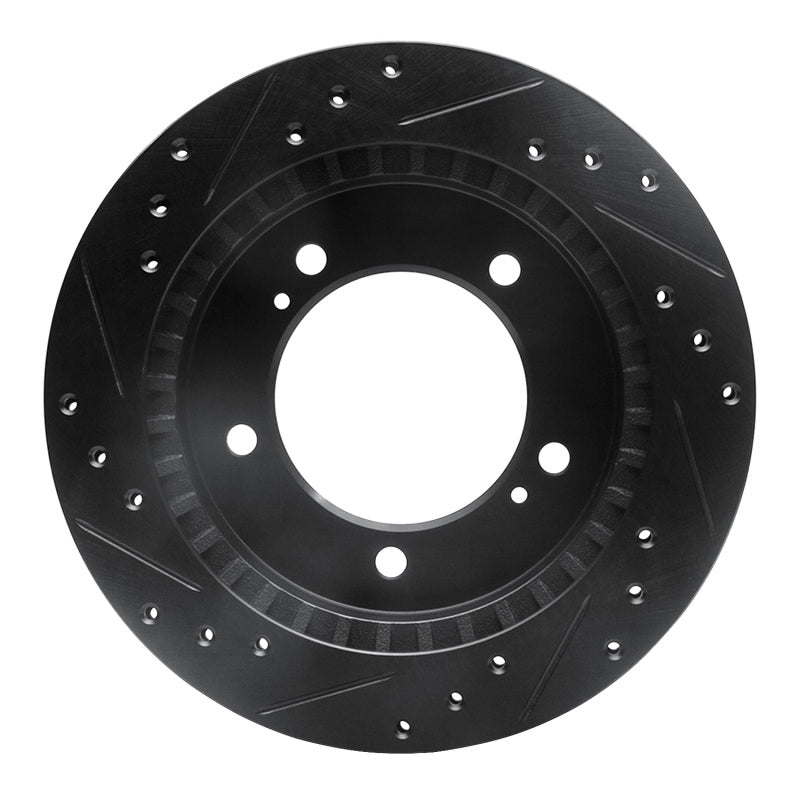 R1 Concepts R1 91-98 Chevrolet Tracker Front Right Drilled & Slotted Black Brake Rotor