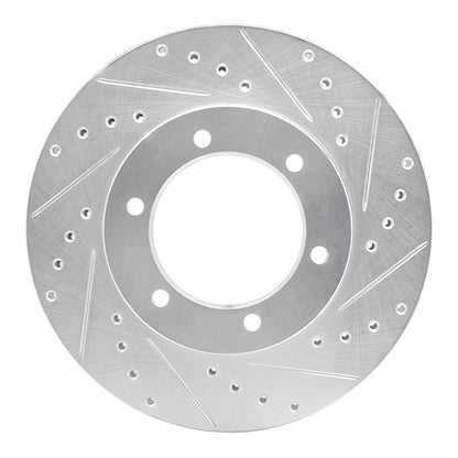 R1 Concepts R1 91-98 Toyota 4Runner Front Right Drilled & Slotted Silver Brake Rotor