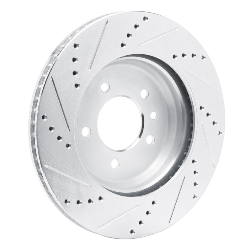 R1 Concepts R1 20-25 Land Rover Defender 90 Rear Right Drilled & Slotted Silver Brake Rotor