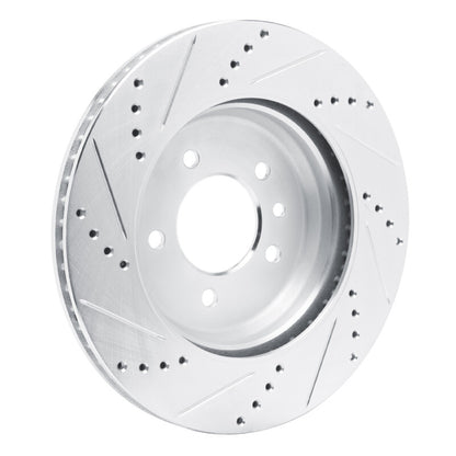 R1 Concepts R1 20-25 Land Rover Defender 90 Rear Right Drilled & Slotted Silver Brake Rotor