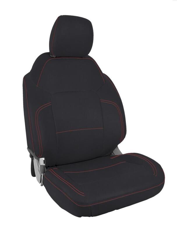 PRP Seats PRP 2021+ Ford Bronco 2 Door Front Seat Covers (Pair) - Black w/ Red Stitching