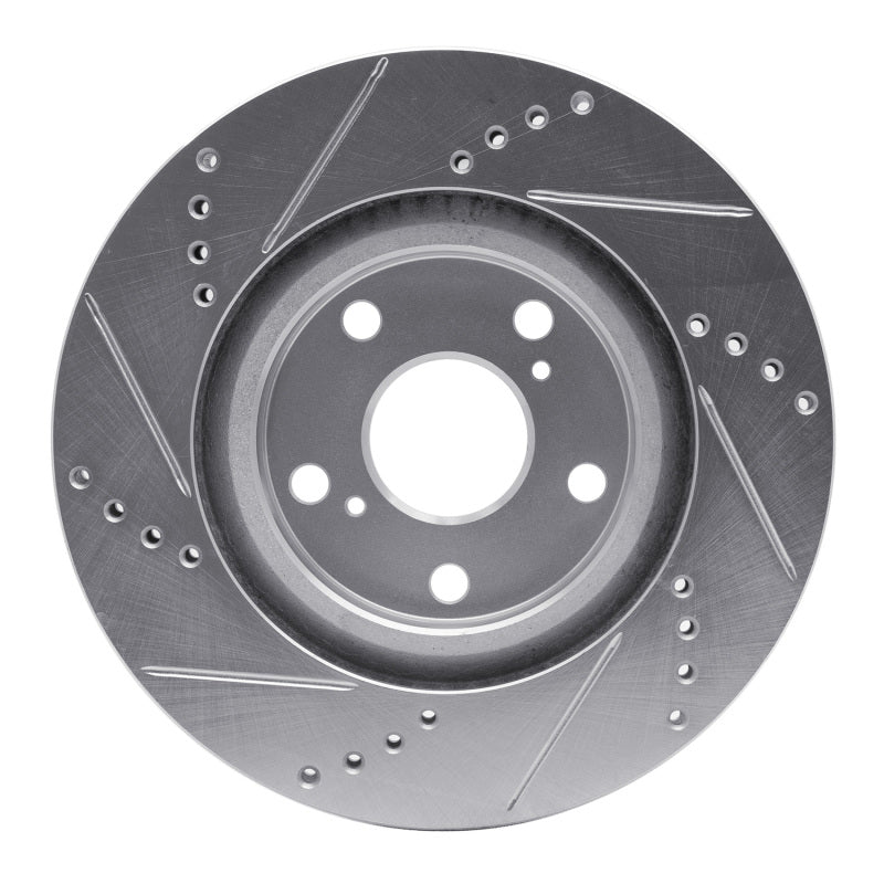 R1 Concepts R1 03-11 Cadillac BLS (Mexico) Front Right Drilled & Slotted Silver Brake Rotor