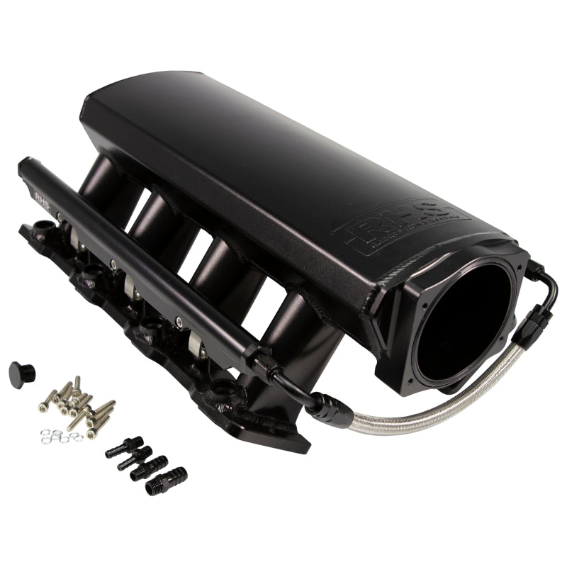 Fast Intake Manifold, Rhs Sheet Met Al, Ls Cathedral Port, Black W/ Fuel Rail Kit