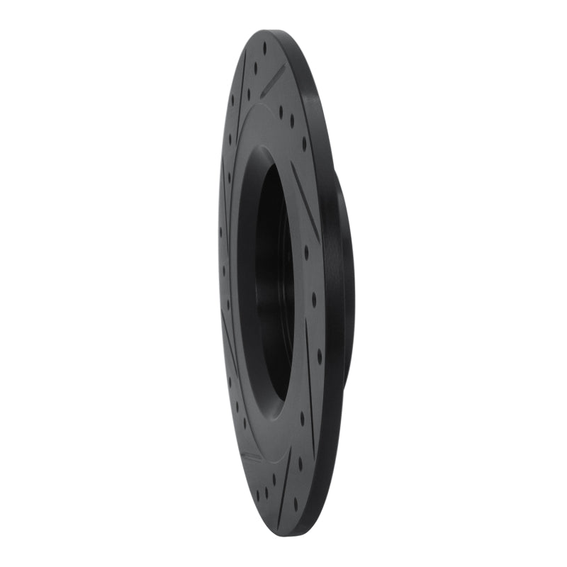 R1 Concepts R1 13-25 Mitsubishi Eclipse Cross Rear Right Drilled & Slotted Black Brake Rotor
