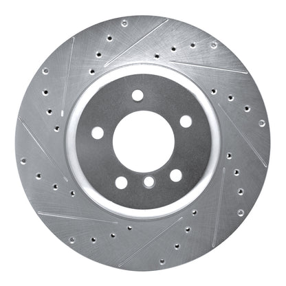 R1 Concepts R1 11-16 BMW Z4 Front Left Drilled & Slotted Silver Brake Rotor