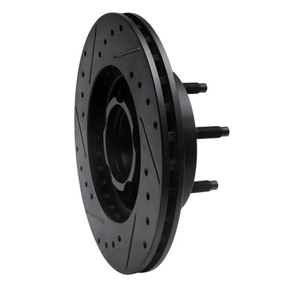 R1 Concepts R1 90-94 Ford Ranger (USA/Canada) Front Right Drilled & Slotted Black Brake Rotor