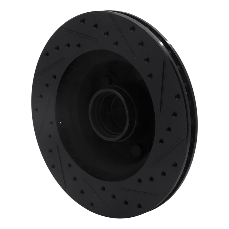 R1 Concepts R1 86-92 Jeep Wagoneer Front Left Drilled & Slotted Black Brake Rotor