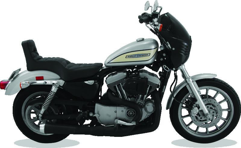 Mustang Motorcycle Mustang 08-21 HD Electra Glide,Rd Glide,Rd King,Str Glide Driver Backrest - Black w/ Blue Stitching