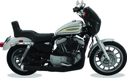 Mustang Motorcycle Mustang 08-21 HD Electra Glide,Rd Glide,Rd King,Str Glide Driver Backrest - Black w/ Blue Stitching