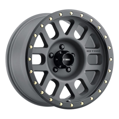 Method Wheels Method MR309 Grid 17x8.5 0mm Offset 5x5 94mm CB Titanium/Black Street Loc Wheel
