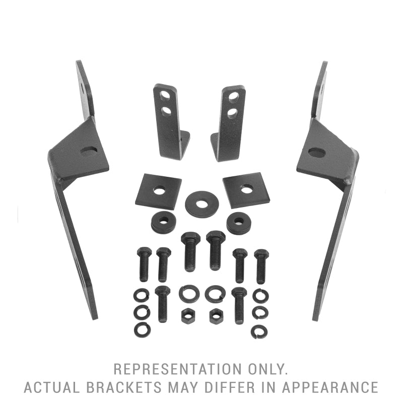 Go Rhino 19-24 Ram 1500 (Excl. Rebel/Warlock/TRX) RC2 Brackets - Tex. Blk (Cutting Req.)