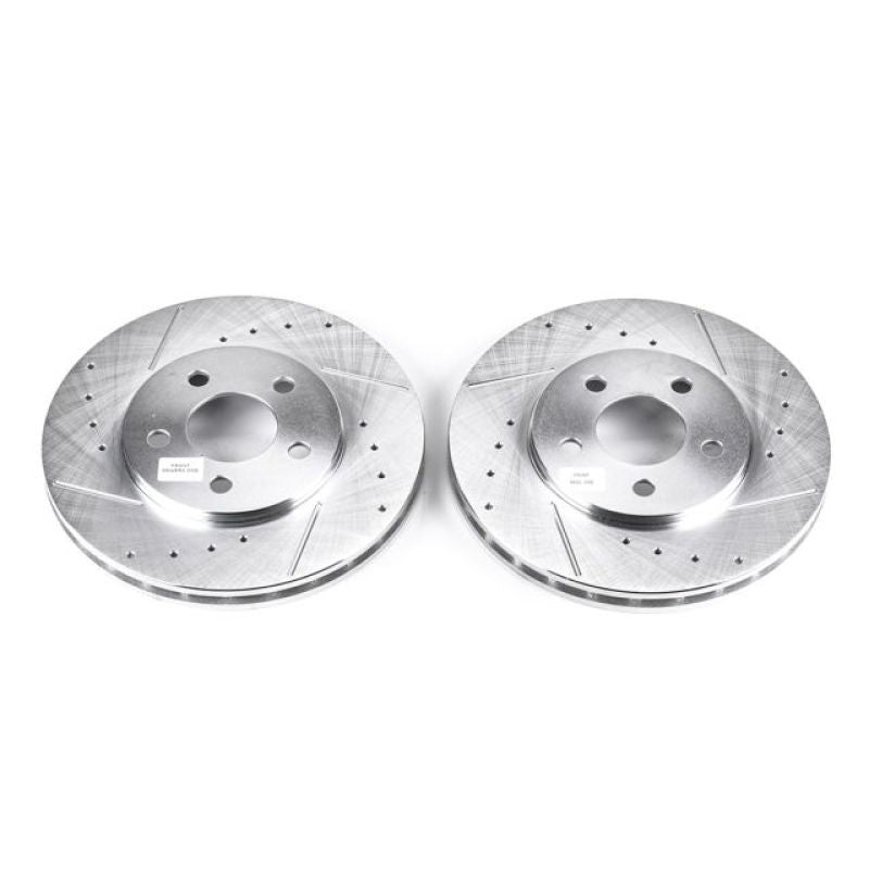 PowerStop Power Stop 95-00 Chrysler Cirrus Front Evolution Drilled & Slotted Rotors - Pair