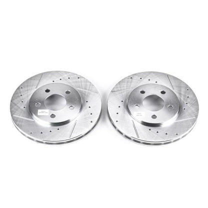 PowerStop Power Stop 95-00 Chrysler Cirrus Front Evolution Drilled & Slotted Rotors - Pair