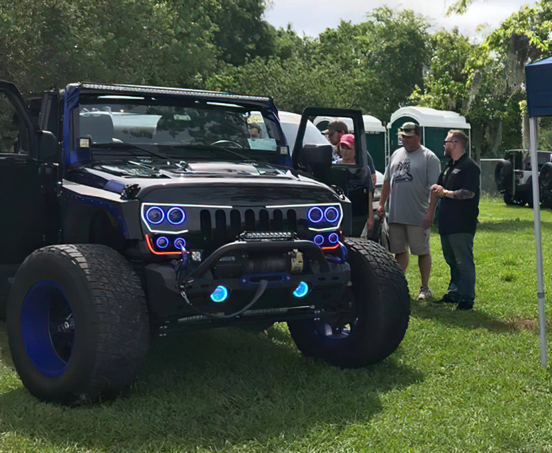ORACLE Lighting Oracle Vector Jeep Wrangler JK Grille Halo Kit - ColorSHIFT w/ BC1 Controller