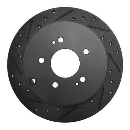 R1 Concepts R1 04-11 Mitsubishi Grandis (Mexico) Rear Left Drilled & Slotted Black Brake Rotor