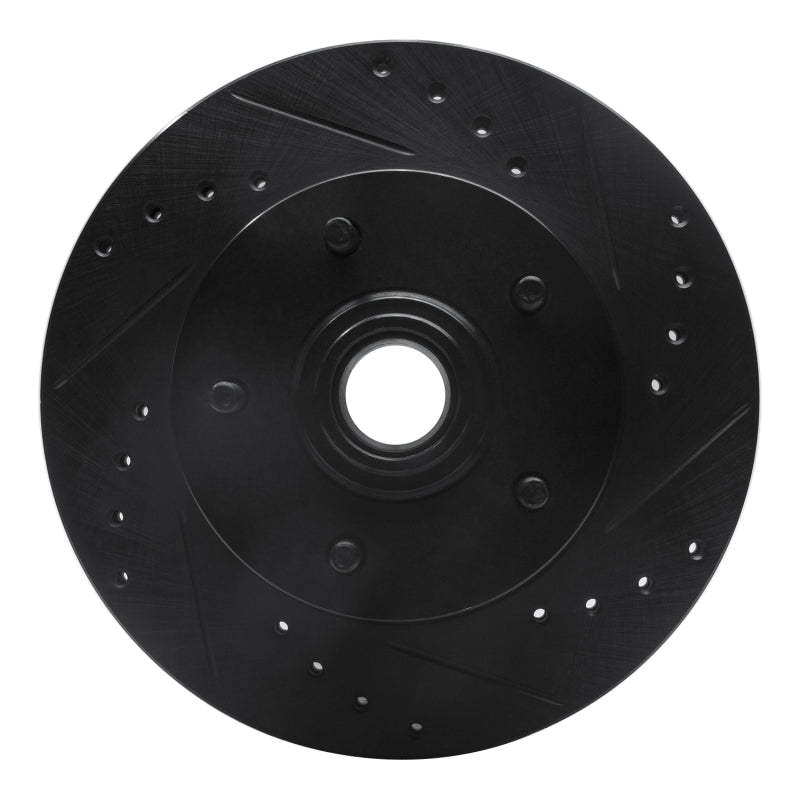 R1 Concepts R1 67-74 Buick GS Front Right Drilled & Slotted Black Brake Rotor