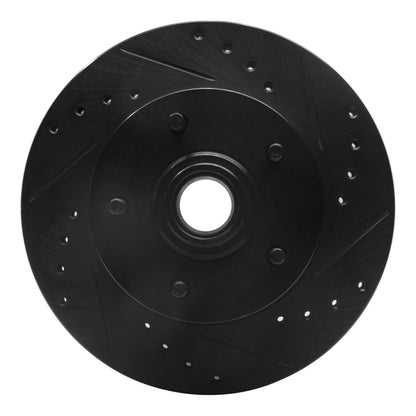 R1 Concepts R1 67-74 Buick GS Front Right Drilled & Slotted Black Brake Rotor