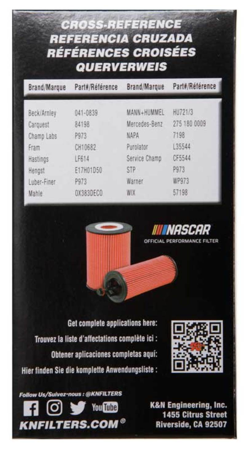 K&N Engineering K&N Performance Oil Filter for 04-15 Mercedes Benz