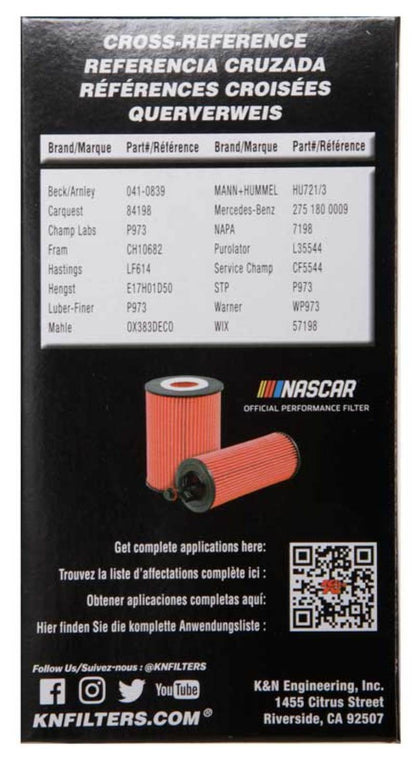 K&N Engineering K&N Performance Oil Filter for 04-15 Mercedes Benz