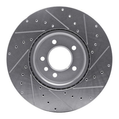 R1 Concepts R1 18-20 Land Rover Range Rover Front Left Drilled & Slotted Silver Brake Rotor