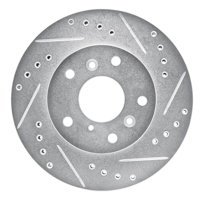 R1 Concepts R1 88-92 Ford Probe Front Right Drilled & Slotted Silver Brake Rotor