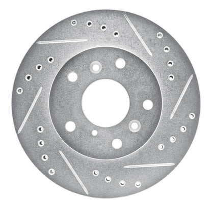 R1 Concepts R1 88-92 Ford Probe Front Right Drilled & Slotted Silver Brake Rotor