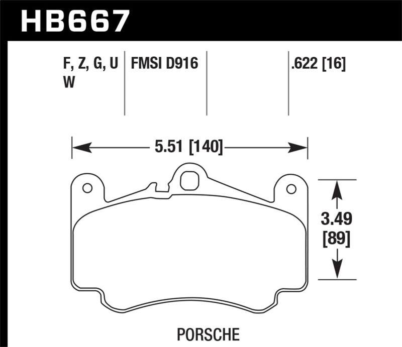 Hawk Performance Hawk 09 Porsche 911 Carrera S w/ Iron Discs Front DTC-70 Race Brake Pads