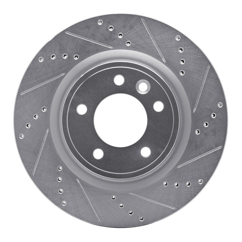 R1 Concepts R1 18-20 Land Rover Discovery Rear Right Drilled & Slotted Silver Brake Rotor