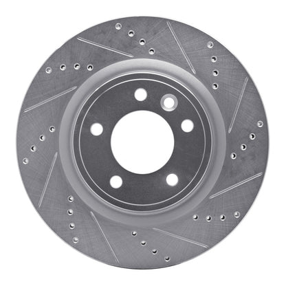 R1 Concepts R1 18-20 Land Rover Discovery Rear Right Drilled & Slotted Silver Brake Rotor
