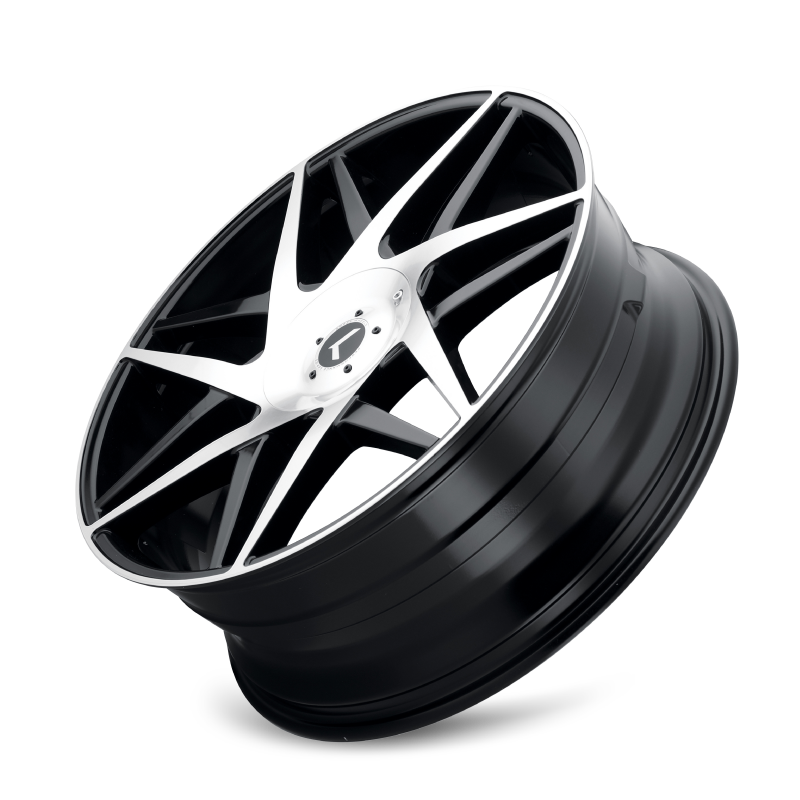 Kraze Wheels Kraze KR192 Phase 22x8.5 / 5x112/114.3 BP / 38mm Offset / 72.62mm Hub Gloss Black Machined Wheel