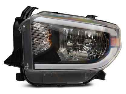 Raxiom 14-21 Toyota Tundra Axial Series Headlights w/ SEQL LED Bar- Black Housing (Clear Lens)