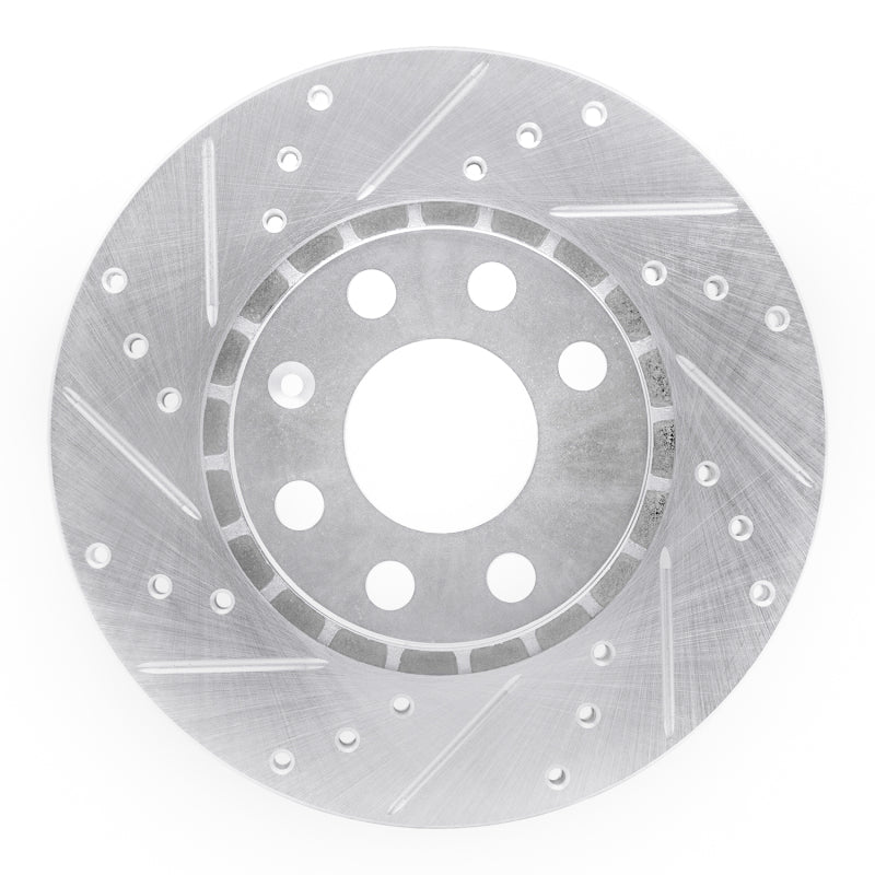 R1 Concepts R1 06-10 Fiat Punto (Mexico) Front Left Drilled & Slotted Silver Brake Rotor