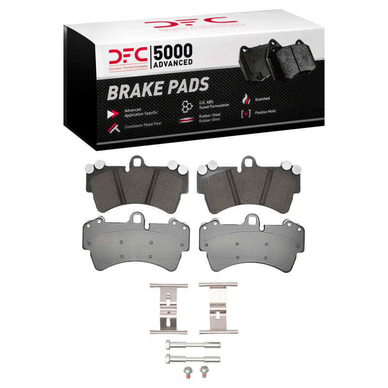 DFC 03-15 Audi Q7 Front 5000 Advanced Low Metallic Brake Pads and Hardware Kit