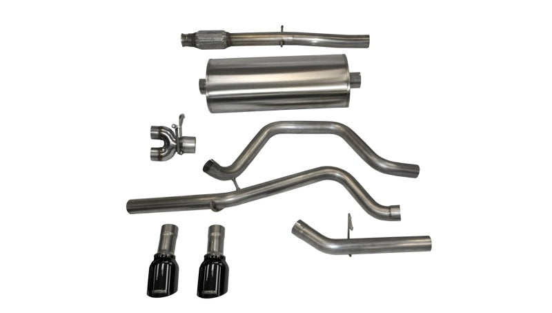 CORSA Performance Corsa 2014-2019 C Sierra/Chevy Silv 1500 Crew Cab/Std. Bed 5.3L V8 Black Sport Dual Rear CB Exhaust