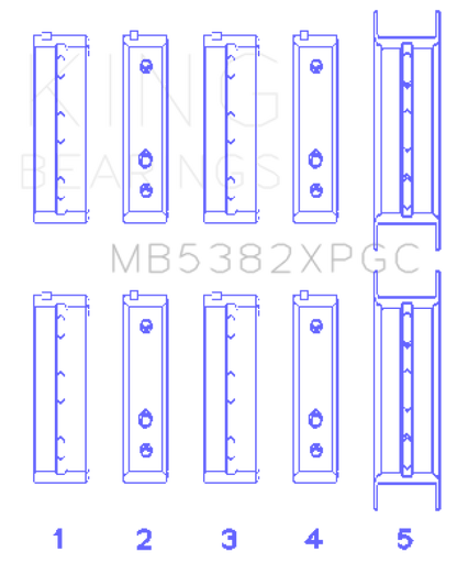 King Engine Bearings King Subaru EJ20/EJ22/EJ25 (Incl. Turbo) (Size 0.25) pMaxBlack Coated Main Bearing Set