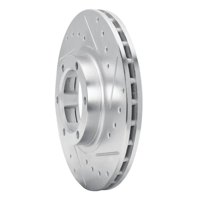 R1 Concepts R1 87-89 Dodge Raider Front Right Drilled & Slotted Silver Brake Rotor