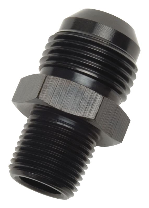 Russell Performance -8 AN 1/4in NPT Straight Black Flare to Pipe Adapter