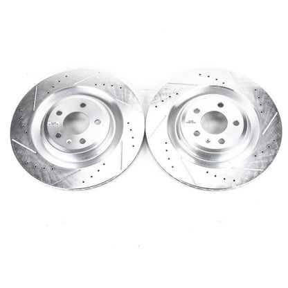 PowerStop Power Stop 16-18 Audi A7 Quattro Rear Evolution Drilled & Slotted Rotors - Pair