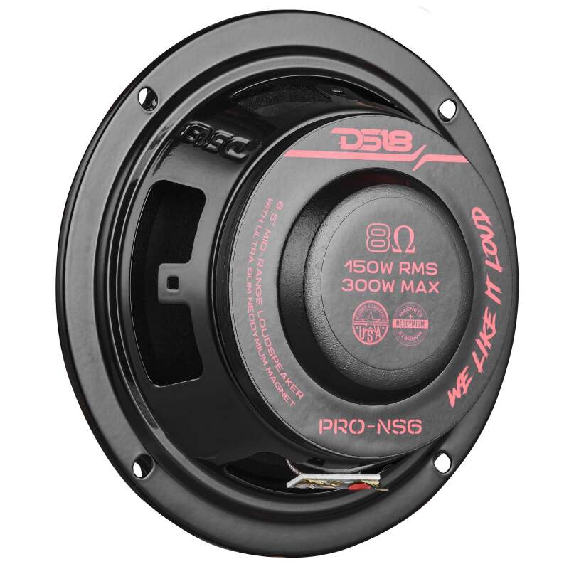 DS18 6.5in 150 Watts RMS 8 ohm Neodymium Shallow Full Range Loudspeaker