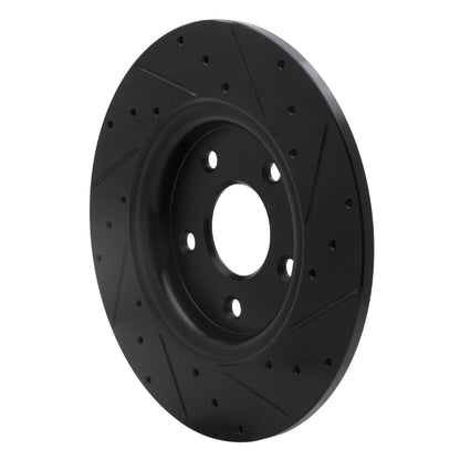 R1 Concepts R1 12-20 Chrysler Town & Country Rear Left Drilled & Slotted Black Brake Rotor