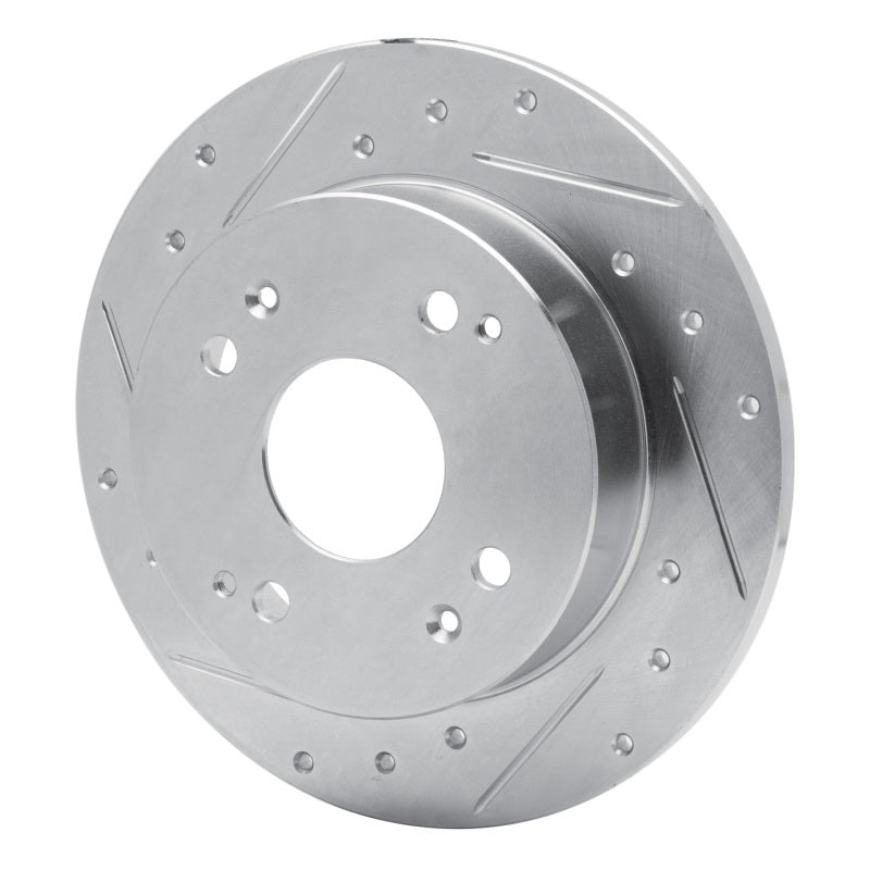 R1 Concepts R1 92-97 Acura CL Rear Left Drilled & Slotted Silver Brake Rotor