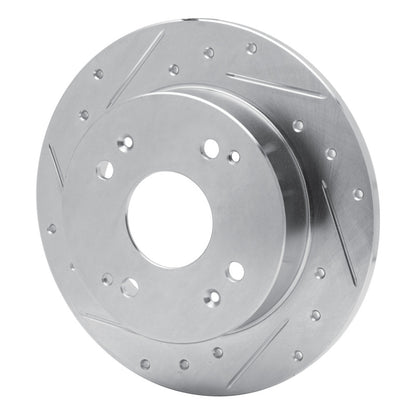 R1 Concepts R1 92-97 Acura CL Rear Left Drilled & Slotted Silver Brake Rotor