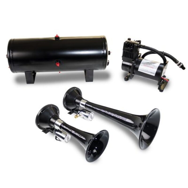 Kleinn Air Horns Kleinn Dual Black Horn Kit w/ 150 PSI Air Compressor / 1.5 gal Air Tank