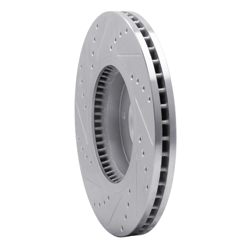 R1 Concepts R1 2007-2009 Hyundai Santa Fe Front Right Drilled & Slotted Silver Brake Rotor
