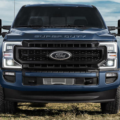 Putco 2020 Ford SuperDuty - Polished - Bar Pattern Bumper Grille Inserts