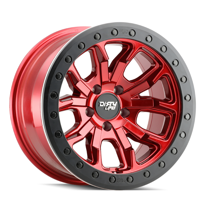 Dirty Life 9303 DT-1 17x9 / 5x127 BP / -38mm Offset / 78.1mm Hub Crimson Candy Red Wheel