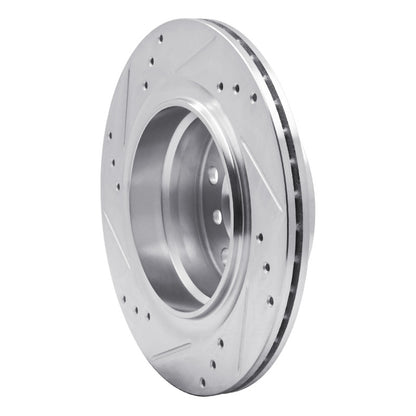 R1 Concepts R1 03-08 BMW Z4 Rear Right Drilled & Slotted Silver Brake Rotor
