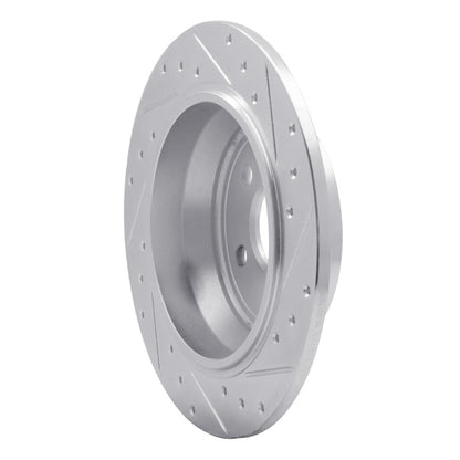 R1 Concepts R1 13-15 Land Rover LR2 Rear Left Drilled & Slotted Silver Brake Rotor