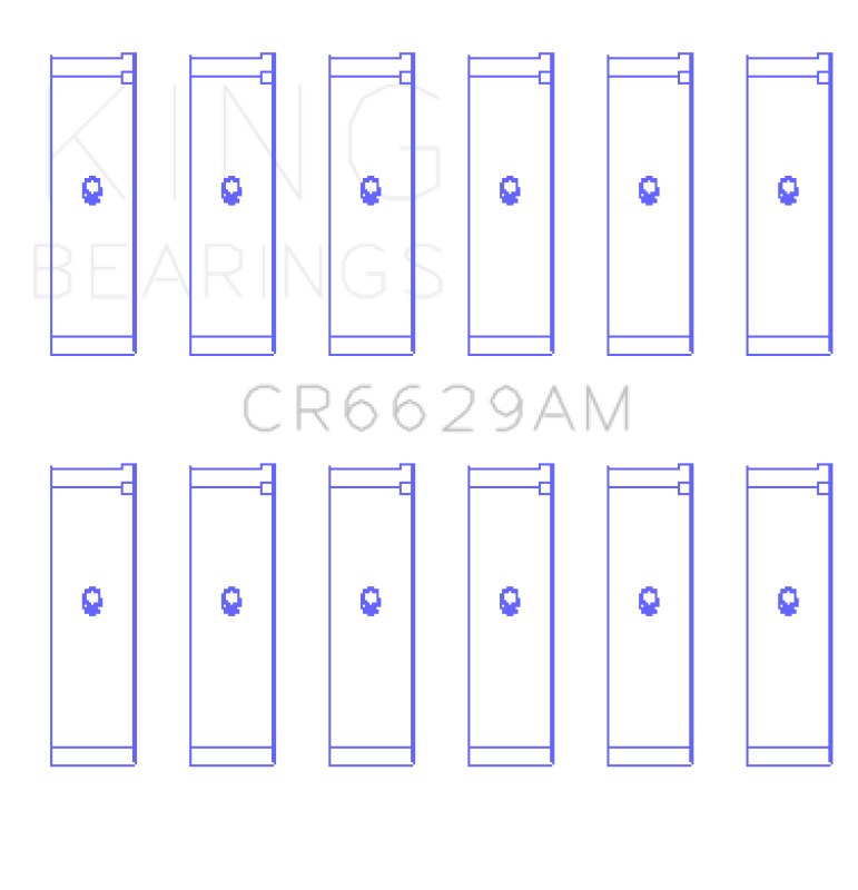 King Engine Bearings Mitsubishi 181CI 3.0L 6G72 V6 / 152CI 2.5L 6G73 V6 (Size +1.0) Rod Bearing Set