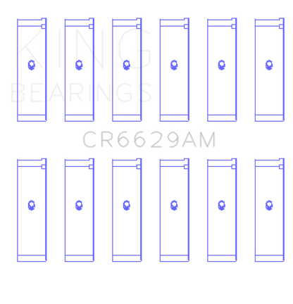 King Engine Bearings Mitsubishi 181CI 3.0L 6G72 V6 / 152CI 2.5L 6G73 V6 (Size +1.0) Rod Bearing Set